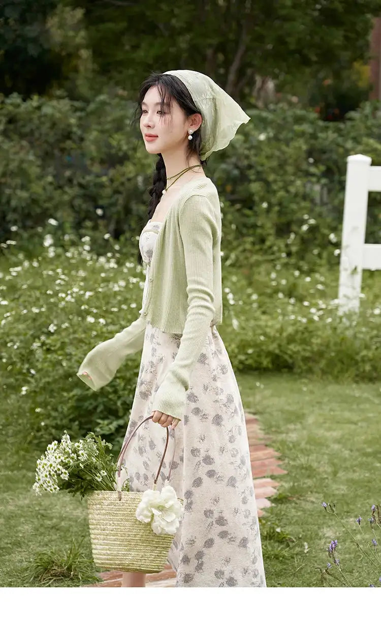 MISHOW Floral Camisole Skirt Separately Summer Adjustable Shoulder Straps Sleeveless Top Back Elastic Waist Skirts MXD14D0026 - Lootquake