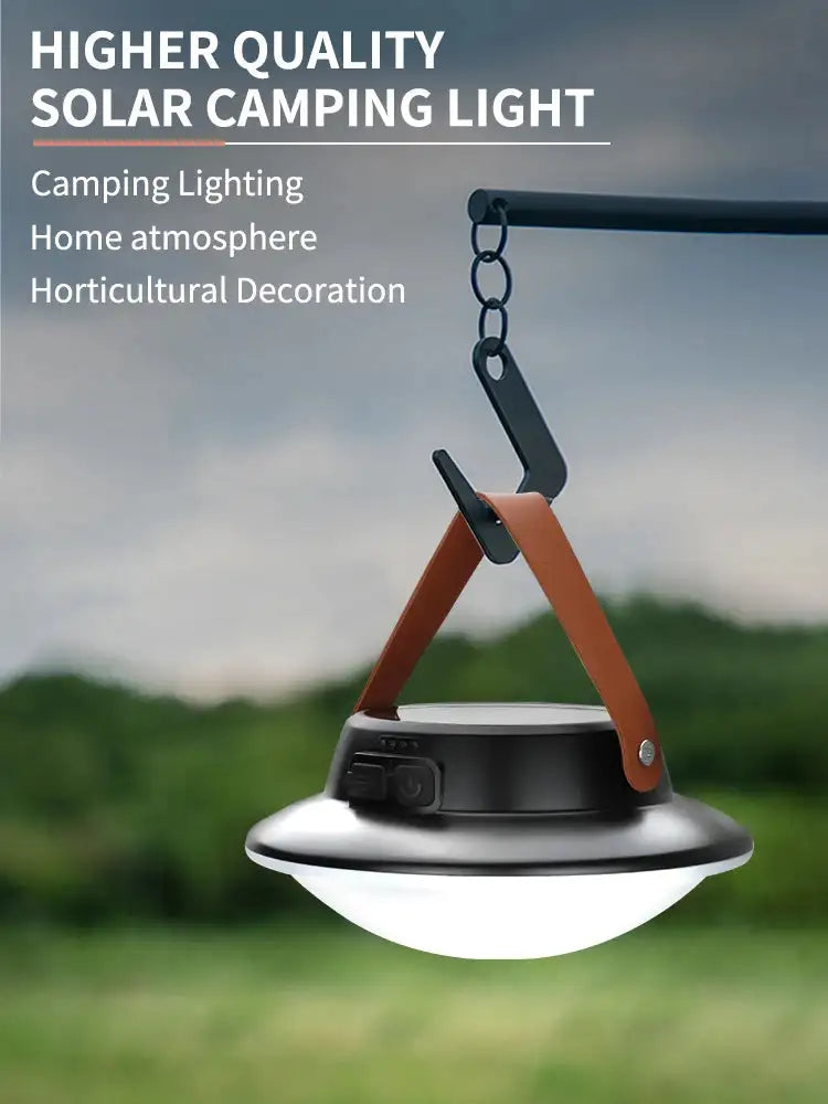 Solar High Power LED Camping Light 3 Modes Rechargeable Portable Lanterns Outdoor Emergency BBQ Waterproof Tent Lighting Lamp - Lootquake