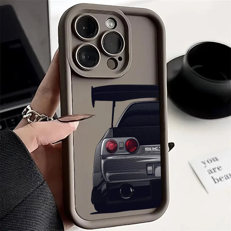 Funda para teléfono con diseño de coche masculino JDM de Tokio