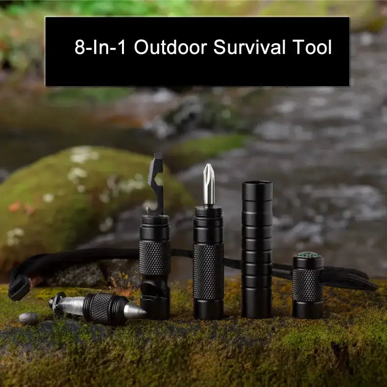 10-IN-1 Multi Function Portable Self Defense Pen Outdoor Survival Tool Fishing Whistle/Compass/Wrench/Screwdriver/Window Breaker - Lootquake