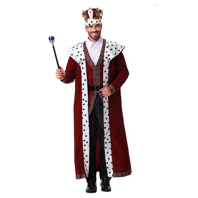 Halloween European Royal Retro Court King Queen Couple Cosplay Costume Christmas Medieval Renaissance Aristocratic Fancy Gown
