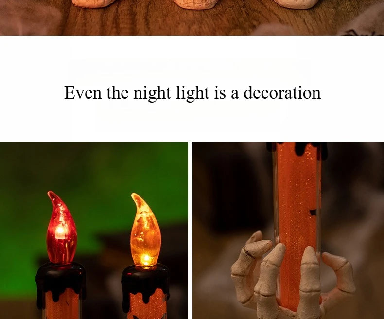 Lampe tête de mort pour Halloween, décoration créative pour fête effrayante, lanterne à bougie unique en forme de tête de mort, décoration d'Halloween, éclairage effrayant