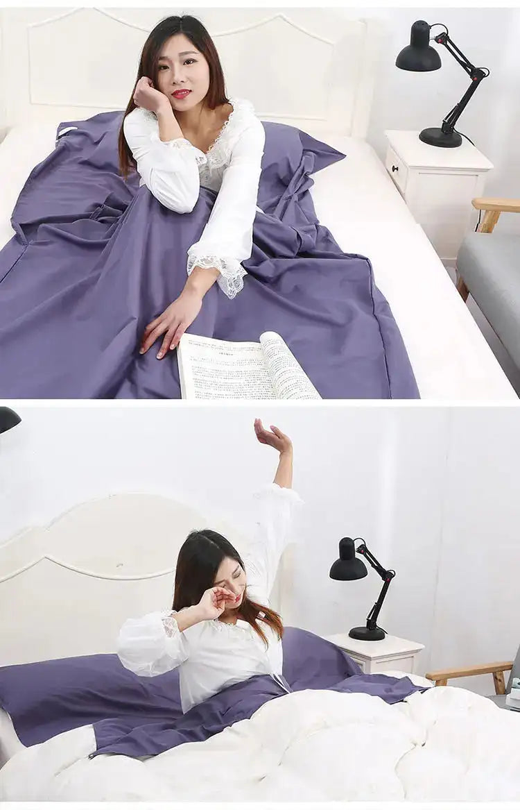 Breathable Portable Sleeping Bag Liner Sleeping Bag Tourism Mat Camping Outdoor Sleeping Bag Set Hotel Room Liner Anti-dirty - Lootquake