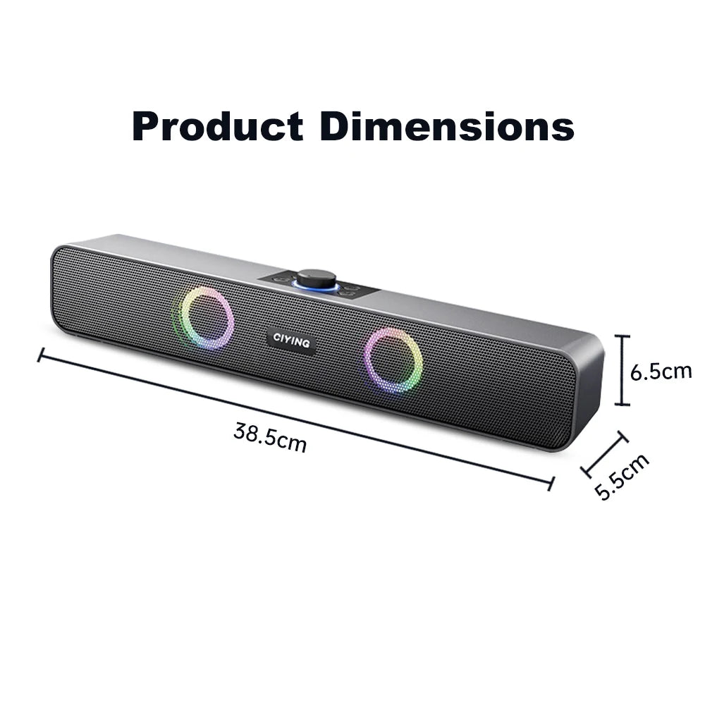 Bluetooth Speaker HD Sound Portable Playback AUX TF Card and USB LED Light Speaker Bluetooth 5.3 Wireless Loud Speaker amplified