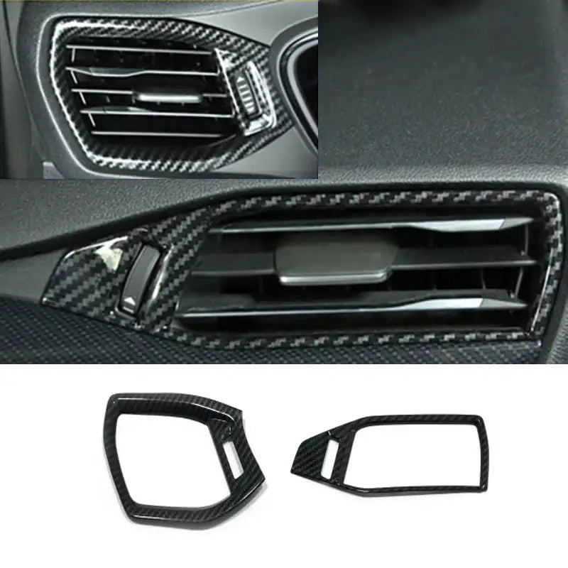 For Ford Focus MK4 2019 2020 Carbon Fiber Look Interior window swtich gear Steering Wheel Headlamp air Switche Button Cover Trim - Lootquake