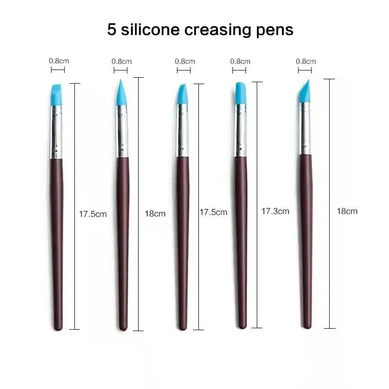 5 herramientas para esculpir arcilla de silicona, herramienta de modelado y artesanía de cerámica para uso en manualidades de bricolaje, cepillo de silicona, escultura de cerámica.