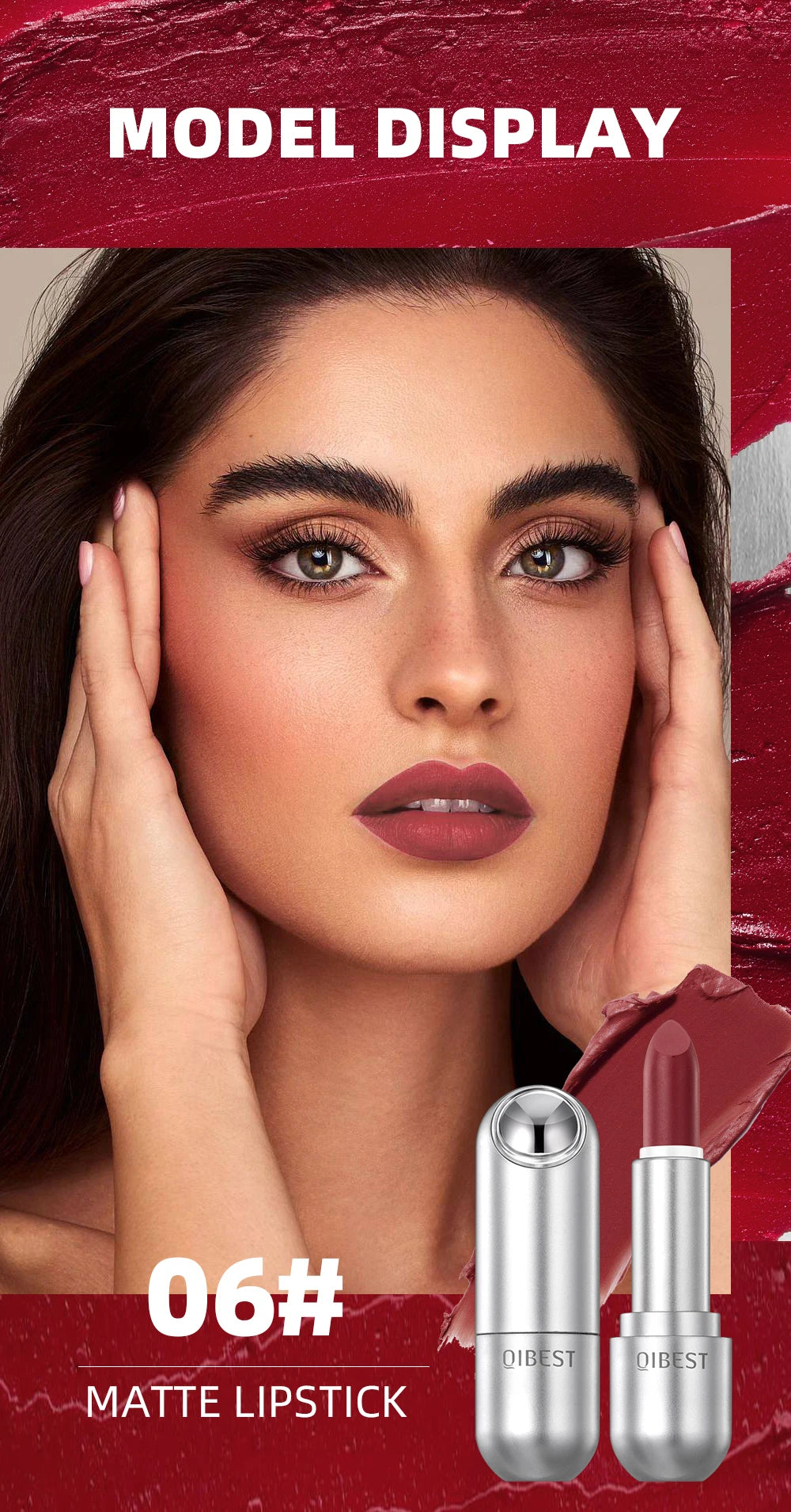 High Quality Professional Lipsticks Nude Matte Lipstick Long Lasting Moisturizing Makeup Sexy Red Lipgloss Tint Lips Cosmetics