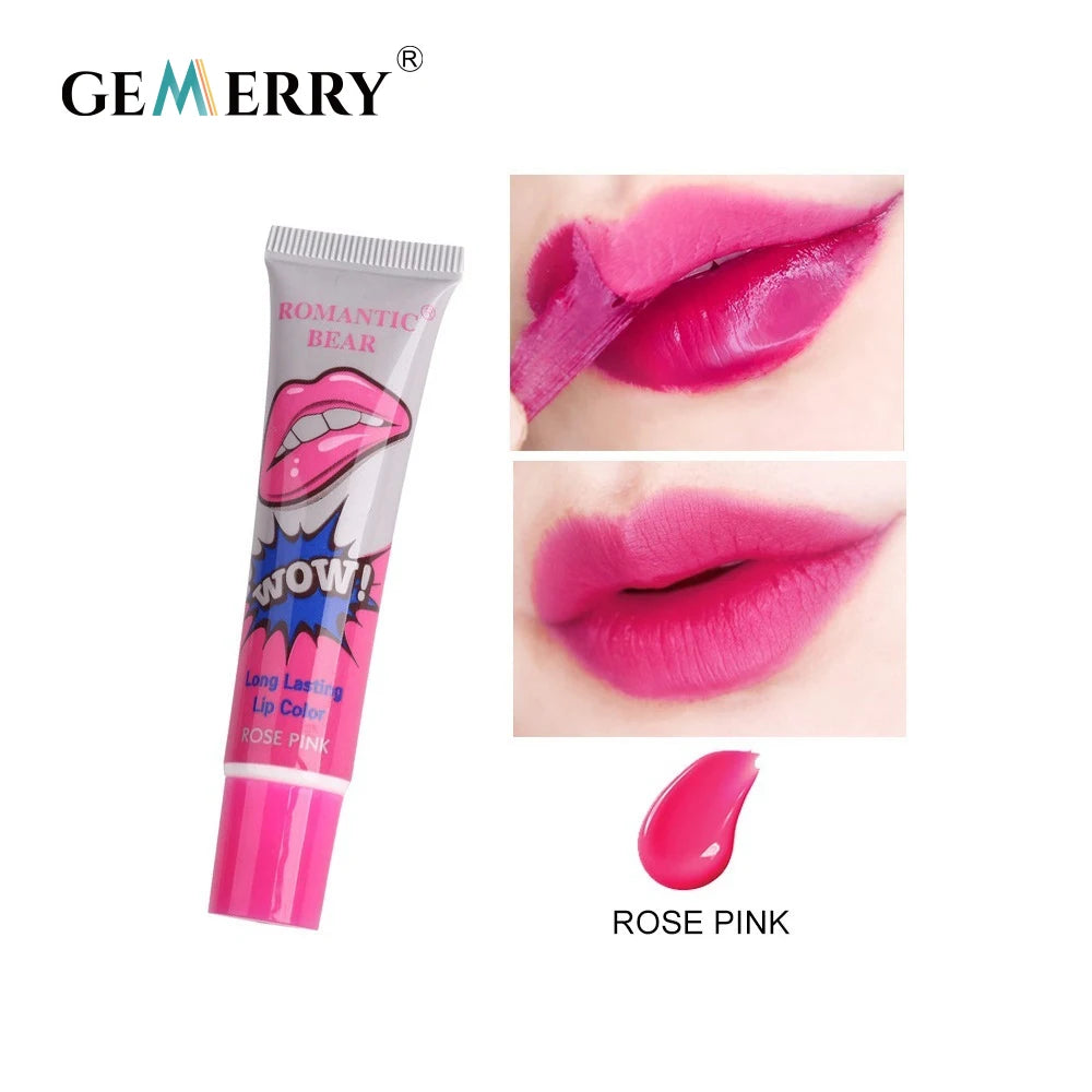 Gemerry 6 couleurs de rouge à lèvres pelable, maquillage magique et sexy, brillant à lèvres longue tenue, beauté, rouge à lèvres imperméable, cosmétique pour femmes
