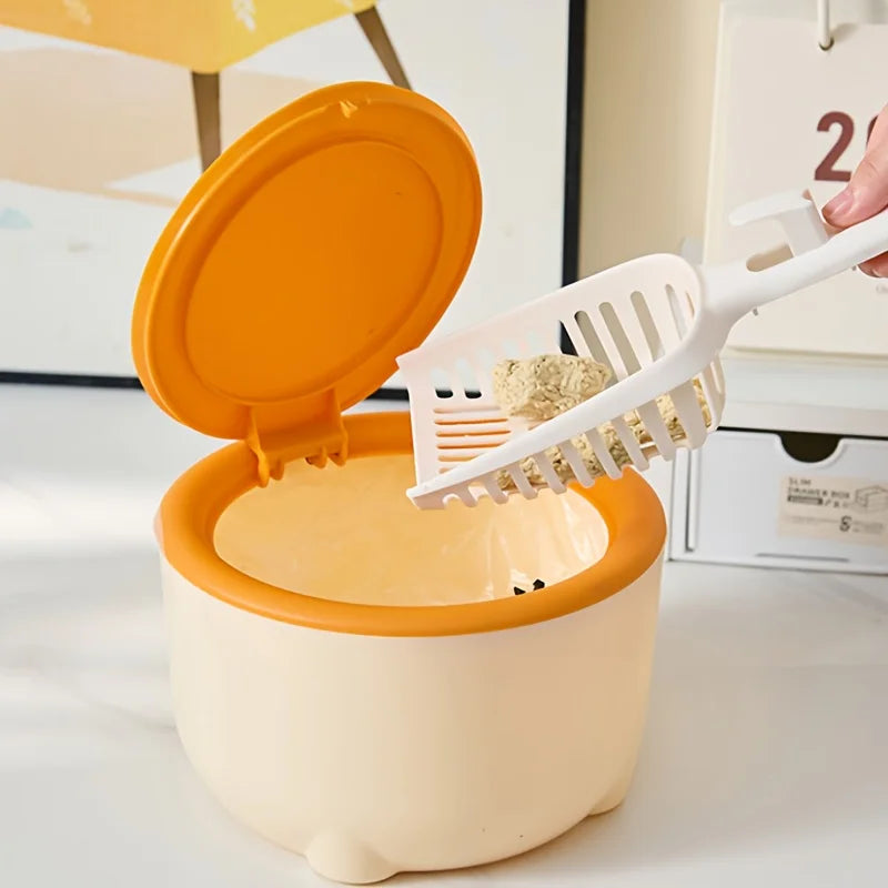 1pc Mini Trash Bin, Small Garbage Can For Desk, Food Waste Bin,Pet cat litter cleaning box,Portable trash can in car