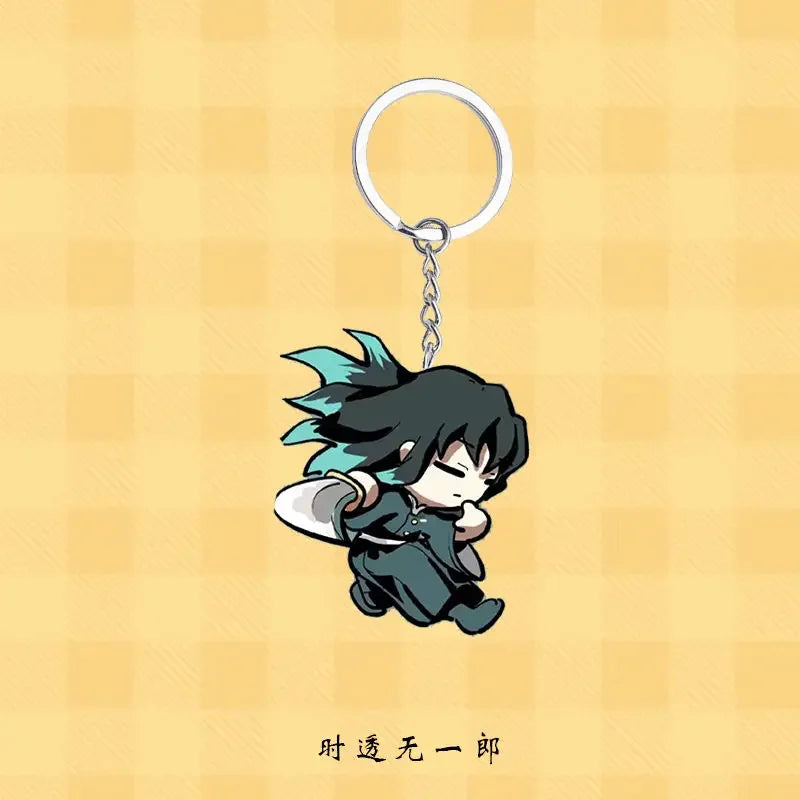 Demon Slayer keychain Tokitoru Muichiro anime peripheral acrylic pendant student cute anime school bag pendant gift wholesale - Lootquake