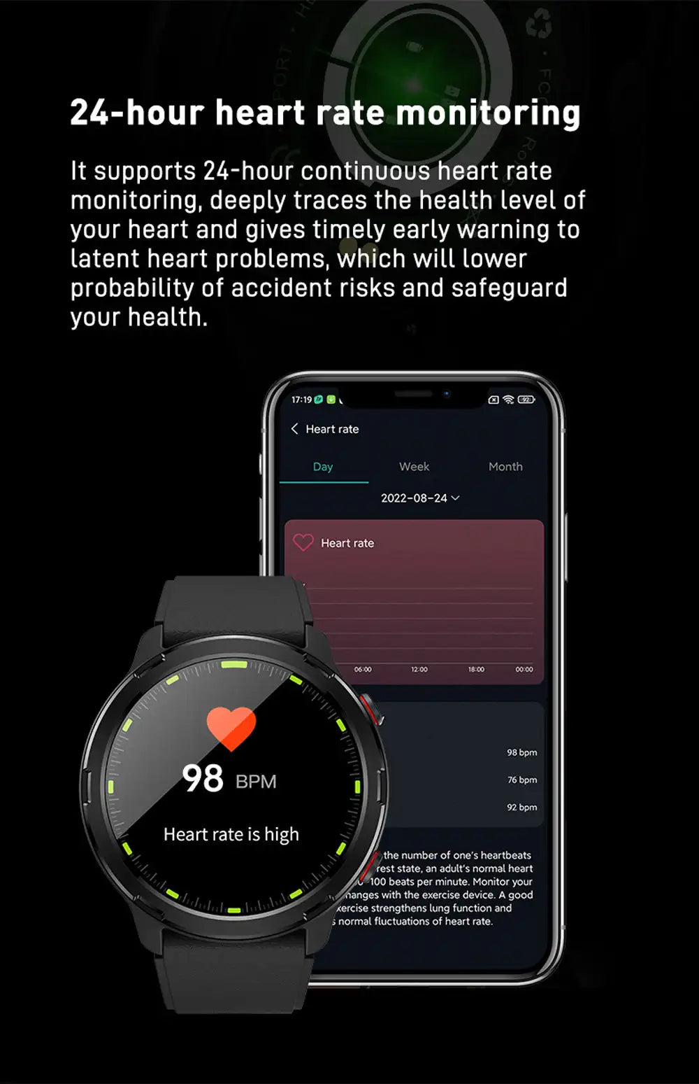 Outdoor Compass GPS Positioning Smartwatch Sports Health Fitness Detection IP68 Waterproof Multi-sport Music Control Smart Watch - Lootquake
