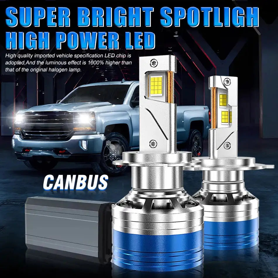 H7 H4 H11 Led Headlight High Power 9084 CSP Canbus H1 H8 9005 HB3 9006 HB4 9012 HIR2 Turbo Lamp Car Led Headlamp Fog Light 6000K - Lootquake