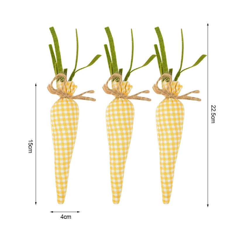 3/1pcs Nov Woven Easter Carrots Ornaments Hanging Pendant for Easter Home Decorations Supplies 2023 Kids Easter Favors Gifts Toy - Lootquake