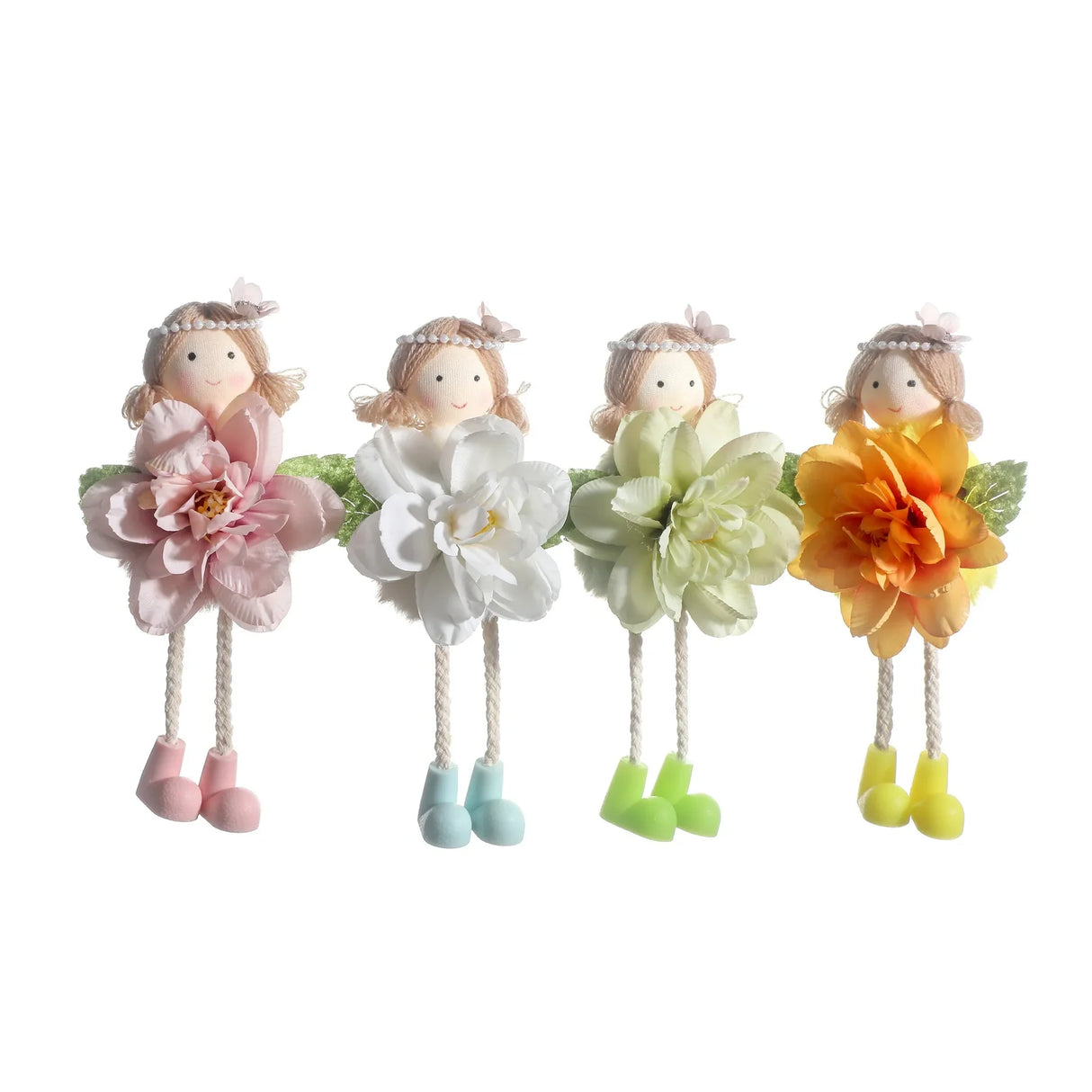 2025 Easter Long Legs Flower Fairy Angel Elf Rabbit Dolls Home Hanging Ornaments Spring Easter Party Supplies Kids Birthday Gift - Lootquake