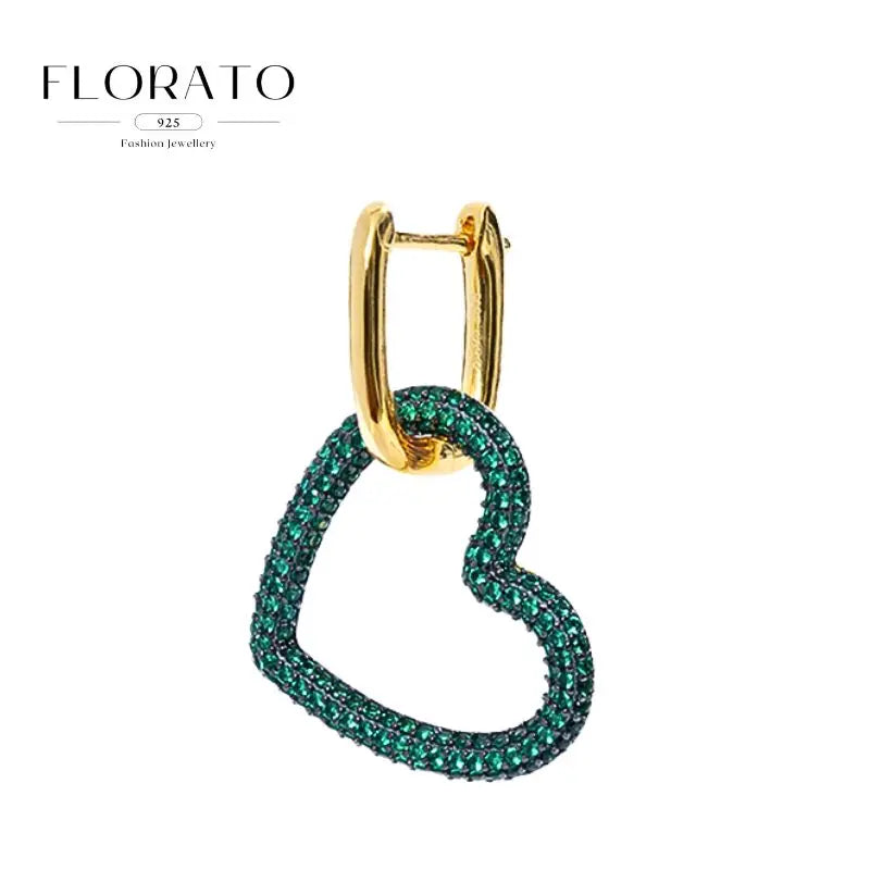 925 Sterling Silver Needle Micro-set Half Circle Zircon Hoop Ear Buckle Geometric Luxury Earrings Fashion Jewelry Gift Wholesale - Lootquake