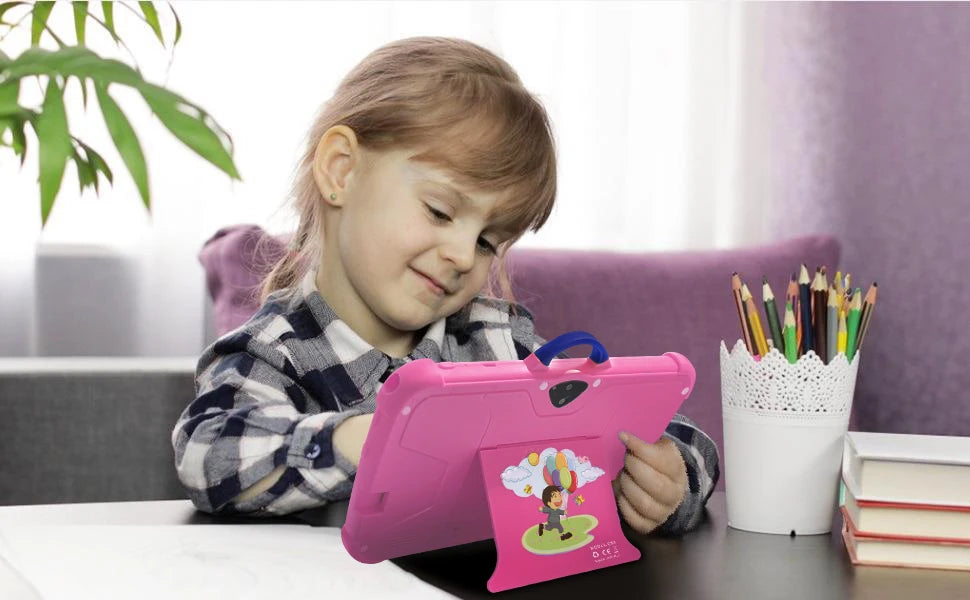 Tablette 7 pouces pour enfants, version internationale, 5G, double caméra BOW, Wi-Fi 5G, quadruple cœur, 4 Go de RAM, 64 Go de ROM, cadeaux pour enfants, 4 000 mAh