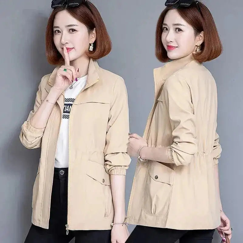2023 New Spring Women's Jackets Causal Windbreaker Famale Thin Basic Coat Lightweight Jacket Outwear Women Clothing - Lootquake