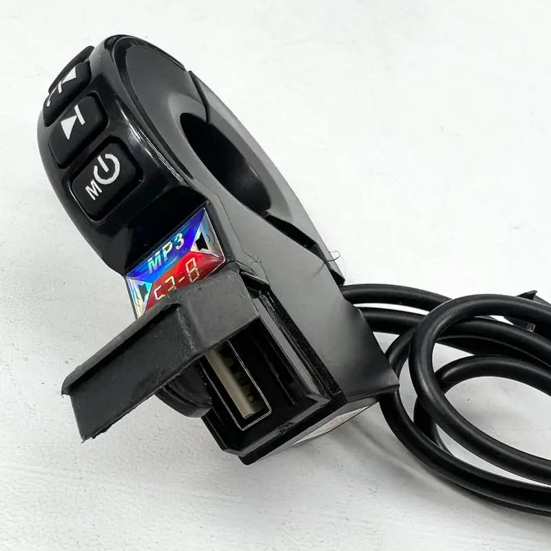 Altavoz Bluetooth para motocicleta, 12-80 V, sonido HiFi universal, estéreo para motocicleta, resistente a la intemperie, sistema de amplificación de audio, altavoz para manillar.