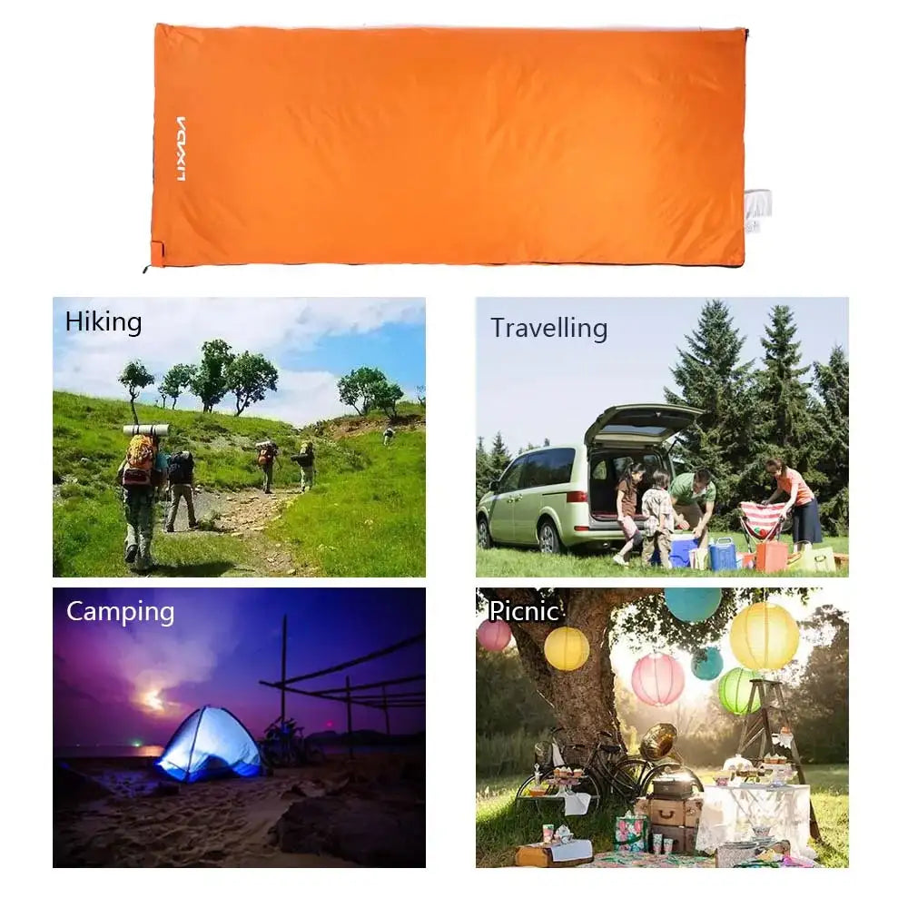 Saco de dormir portátil para exteriores Lixada de 190 x 75 cm, para acampar, viajar, senderismo, multifunción, ultraligero, 680 g, para mochileros.