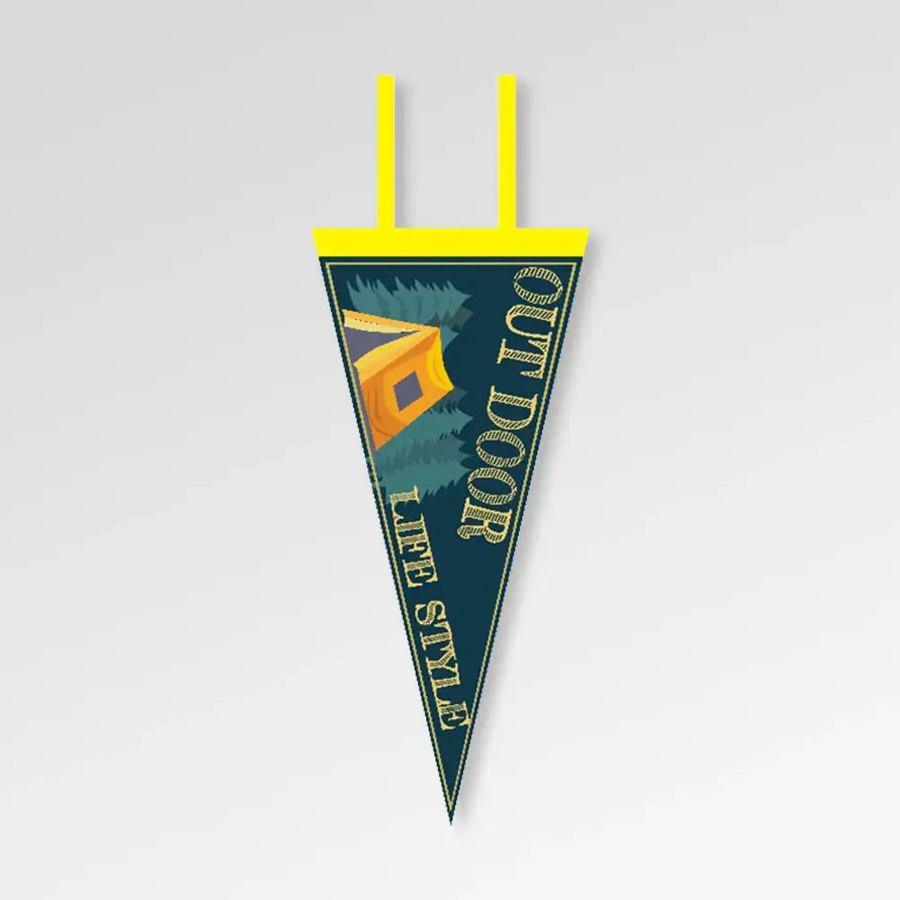 Outdoor Camping Tent Pennant Flags Picnic Canopy Atmosphere Decorations Camp Hanging Flags Holiday Scene Felt Bunting - Lootquake