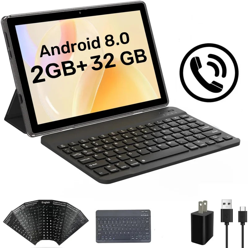 Tablette Android 8.0 M106 de 10,6 pouces, 4G, 2 Go de RAM, 32 Go de ROM, processeur MTK9797 Quad Core, double caméra, résolution 1920 x 1200 IPS, grande promotion 2024