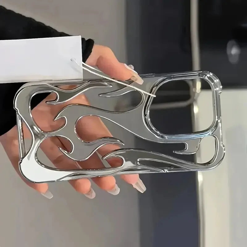 Funda moderna con llamas huecas para iPhone.