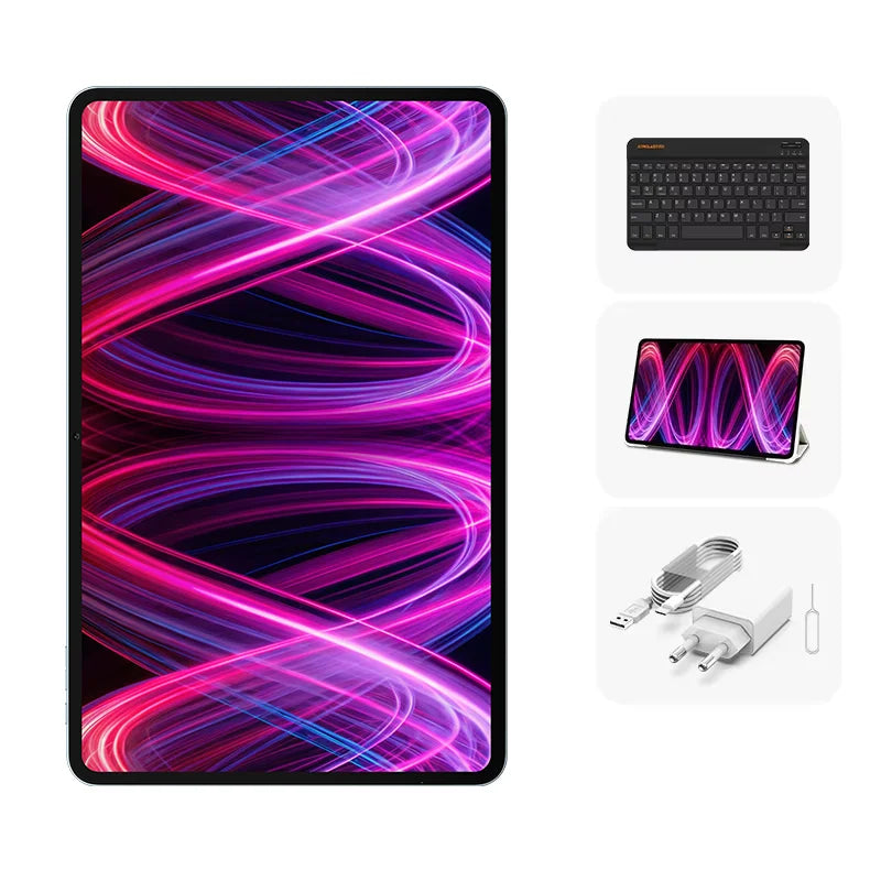 【Nouveau】Teclast T60 Plus 12 pouces Tddi 90 Hz Écran 2K 2000X1200 Android 14 Widevine L1 Mtk Helio G88 (6 Go de RAM + 10 Go d'extension) Batterie 16 Go/128 Go 8000 mAh 4G LTE Double SIM TF jusqu'à 1 To