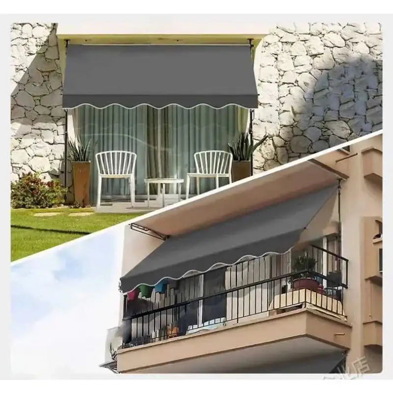 Awnings Rain and Snow Resistant UV Resistant Folding and Telescopic Canopy Tent Outdoor Garden Balcony Roof Courtyard Sunshade - Lootquake