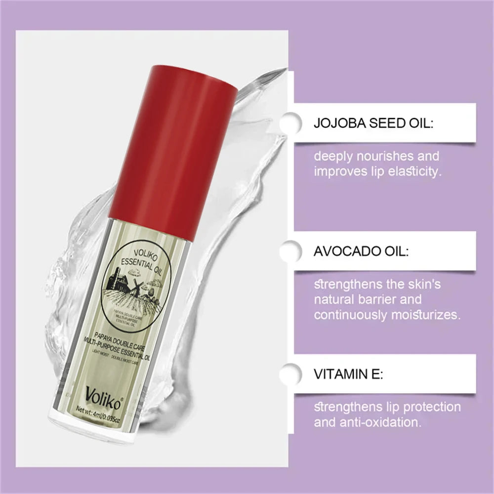 Aceite esencial para labios voluminizador instantáneo, nutritivo, antiarrugas, hidratante, cuidado labial sexy, suero de brillo labial voluminizador definitivo, cosméticos