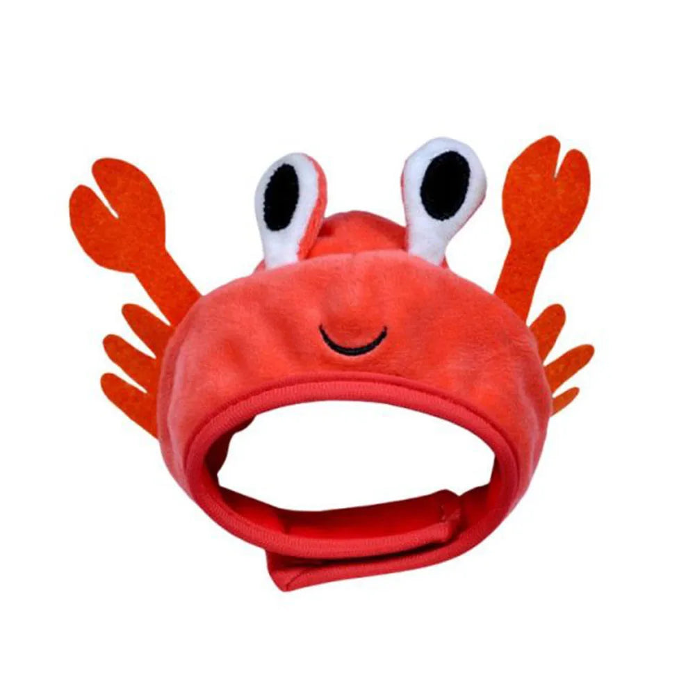 Halloween Easter Pet Costume Novelty Crab Lobster Frog Hat for Cat Puppy Hat Dog Cap Soft Headgear for Birthday Party Photo Prop - Lootquake
