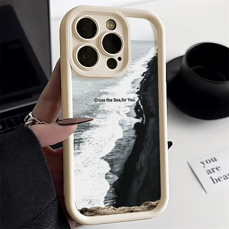 Funda para teléfono con arte de pintura al óleo