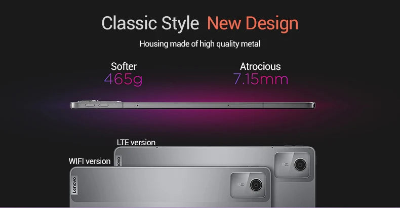 Lenovo Tab K10 M11 TB330FU 6/8+128GB Tabletas Zhaoyang K10 MediaTek Helio G88 ROM global Soporte OTA Pantalla de 10,95 pulgadas GPS WIFI