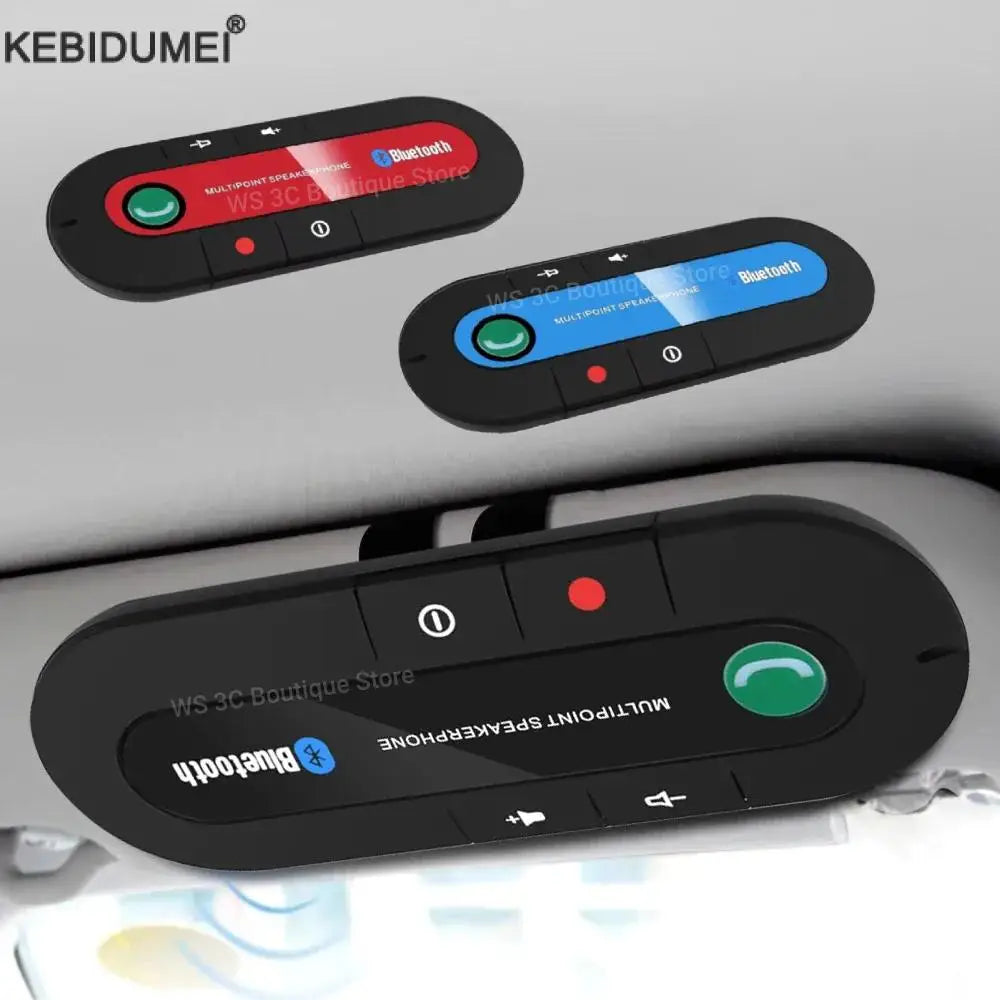 Kit mains libres Bluetooth pour voiture, clip pare-soleil, récepteur audio sans fil, haut-parleur stéréo sans fil, lecteur de musique MP3