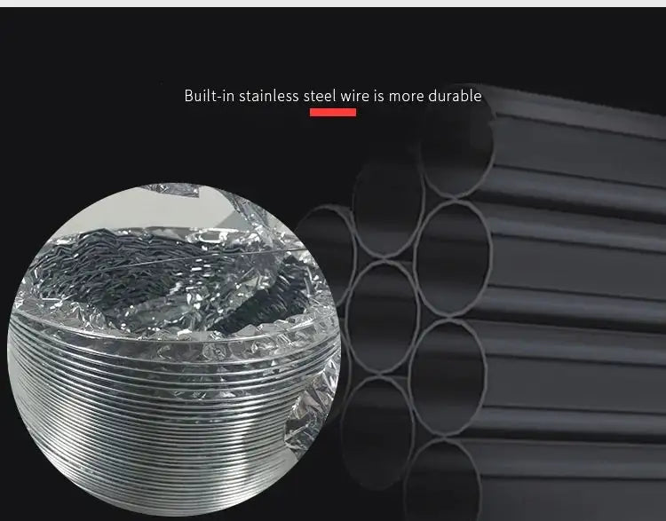 ∅150mm Double Layer Aluminum Foil Pipe Flexible Ventilation Duct for Kitchen Bathroom Extractor Dryer Fan Grow Tent 1.5m-6m - Lootquake