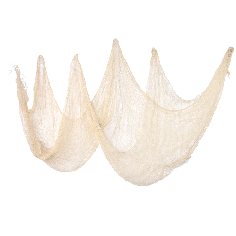 2M/4M Halloween Decorations Black Creepy Gauze Cloth Window Table Door Net Spooky Fancy Dress Party Haunted House Wall DIY Decor