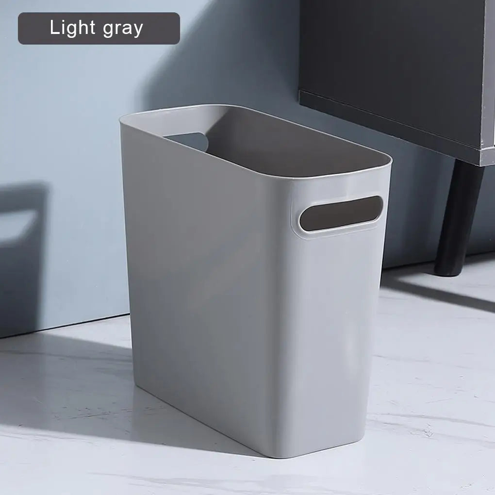 Slim Large Trash Can Wastebasket Garbage Container High-Capacity for Bedroom Kitchen Office Storage Bin Orange