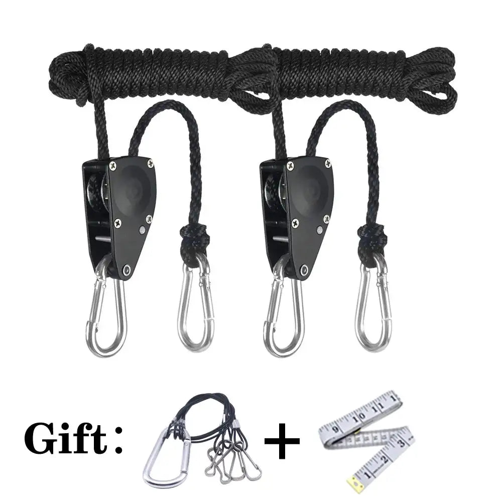 Lanyard Hanging 1/8" Grow Tent LED Grow Light Pulley Rope Ratchet Adjustable Rope For Room Box Growing Light Greenhouse Fixtures - Lootquake