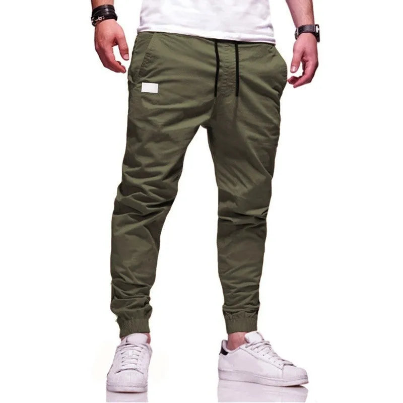 2025New Men's Casual Sports Pants Sweatpants Male Jogger Cargo Harem Pencil Pants Trousers Multi-pocket Sweatwear