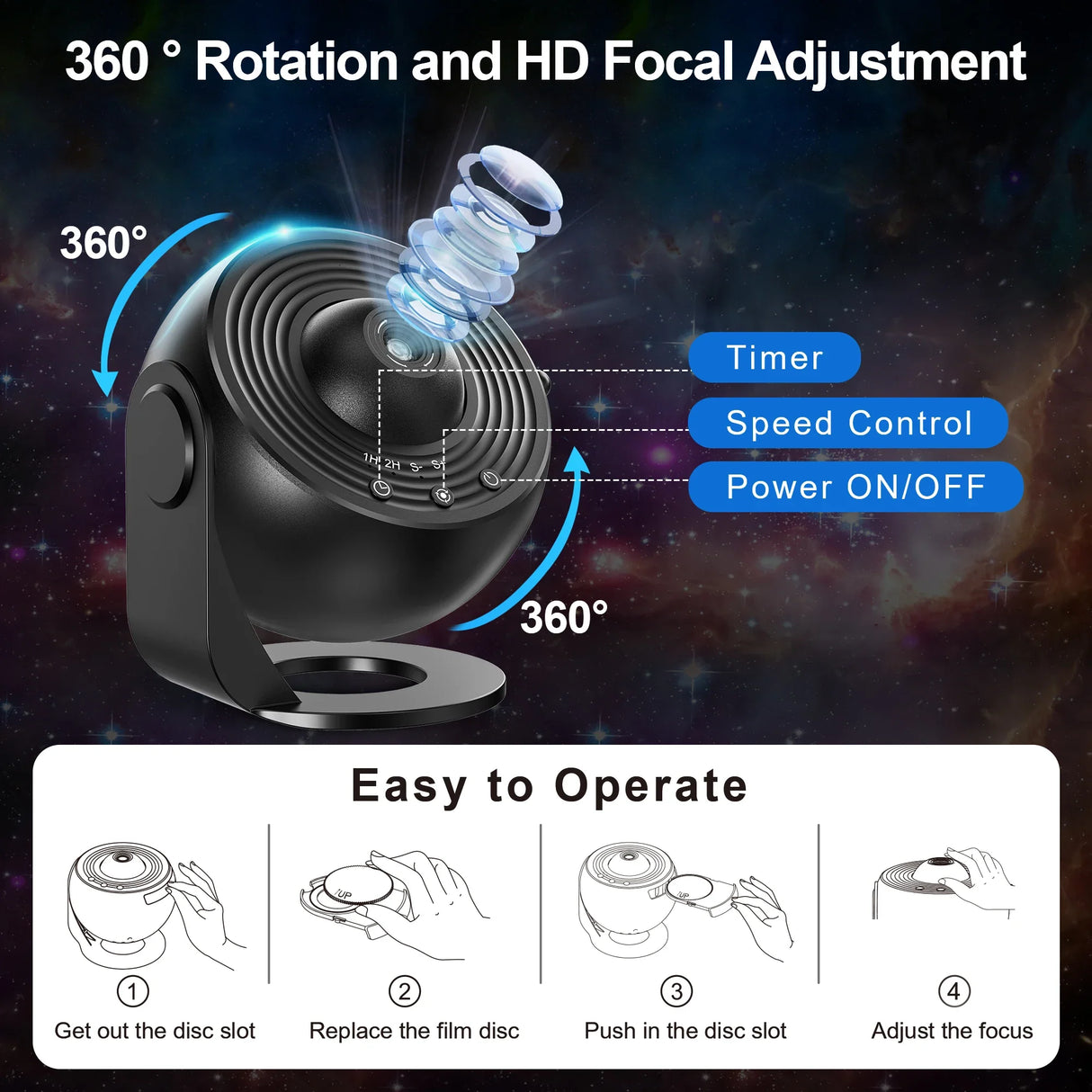 13 in 1 Star Projector, Planetarium Galaxy Projector for Bedroom, Aurora Projector, Night Light Projector for Kids Adults