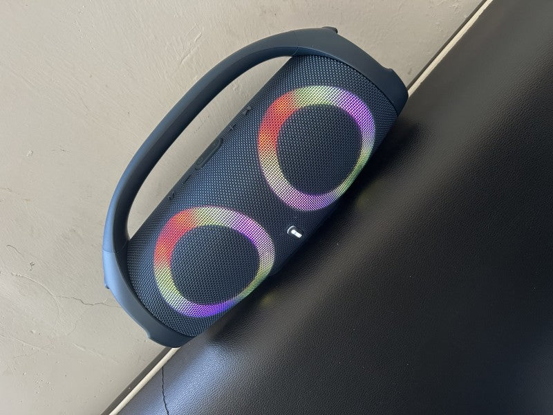 High power bluetooth speaker portable RGB colorful light waterproof wireless subwoofer 360 stereo surround TWS FM boombox