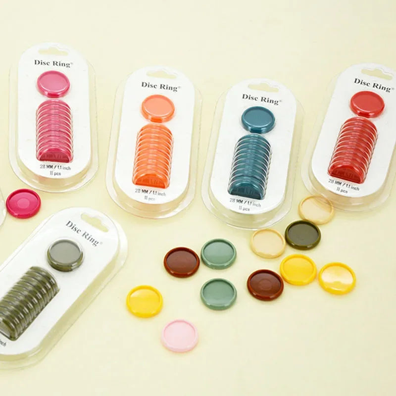 11 anillas de hojas sueltas de 24 mm, 28 mm y 32 mm para cuaderno, con agujero en forma de hongo, para encuadernación escolar y de oficina.