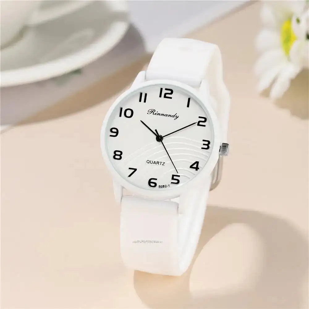 Fashion Lady Hot Sales Watches Leisure Grey Digital Simple Women Quartz Watch Sports Silicone Strap Ladies Clock Wristwatches - Lootquake