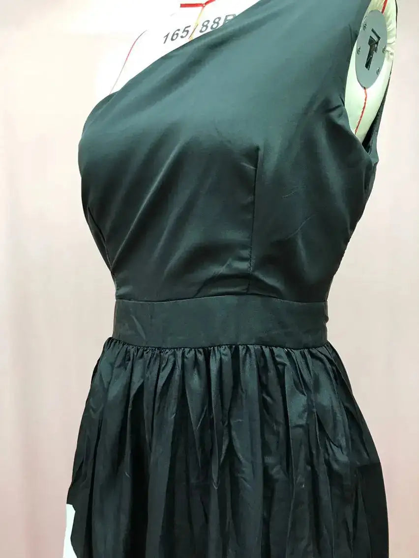 2024 Spring Summer New One Shoulder Dresses Women Splicing Print Off Shoulder Loose Long Dress Fashion Ladies Commuting Vestidos - Lootquake