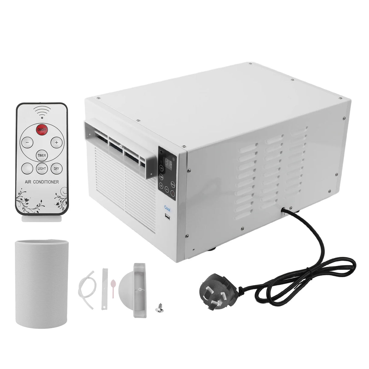 Climatiseur portable à économie d'énergie 1900 BTU 280 W avec télécommande pour la maison, le dortoir, le bureau, le camping, les animaux de compagnie