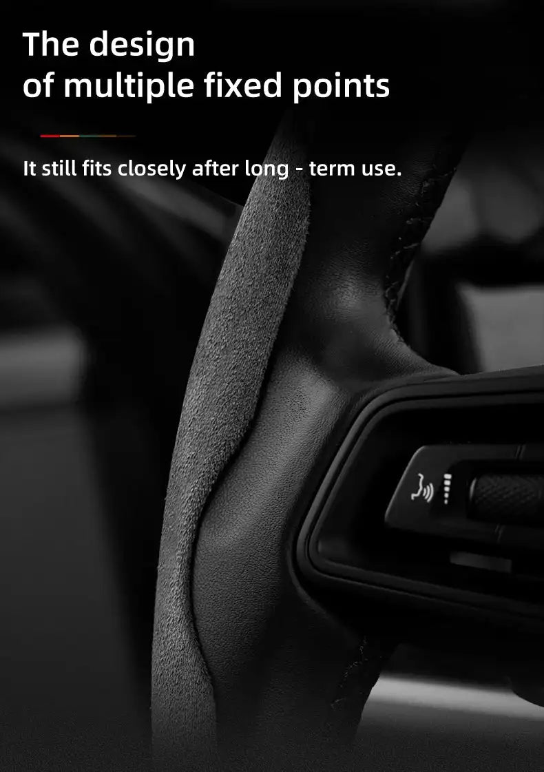 For Jeep Suede Snap-on Steering Wheel Cover Fit Renegade Compass Wrangler Jk Jl Grand Cherokee Wk2 Accessories Wj Portachiavi - Lootquake