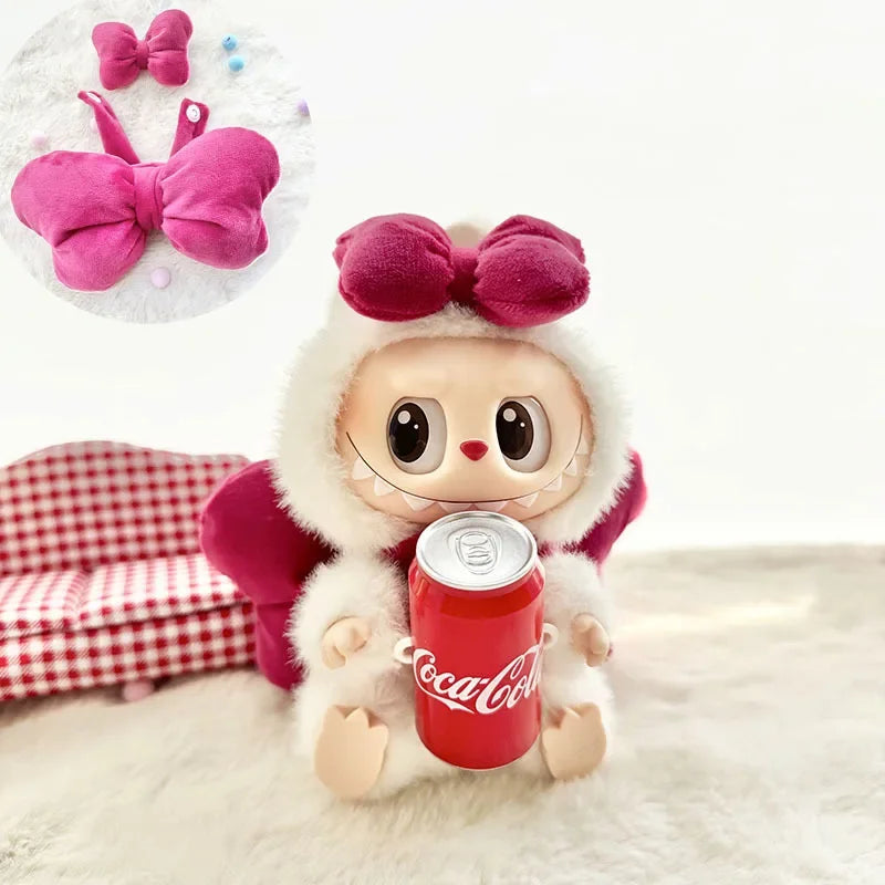 Labubu 17cm Clothes II Idol Dolls Sitting Party The Monster Outfit Accessories Clothing DIY Gift Happiness Angel Bowknot FM28B