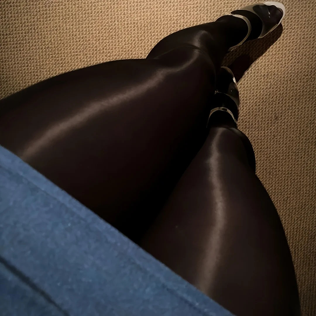 Luxury Oil Gloss Stockings 40 Den Luxury Oil Gloss Thick Pantyhose - Autumn and Winter Sexy Business Formal 1Pair