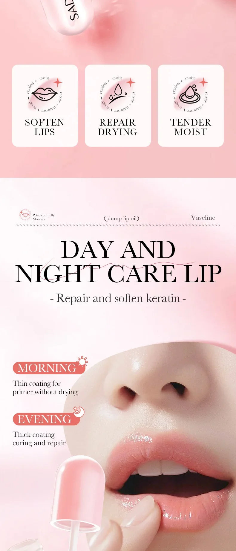 Huile essentielle repulpante pour les lèvres Soin des lèvres instantané et sexy Nourrissant Antirides Hydratant Brillant à lèvres repulpant ultime Sérum Cosmétiques