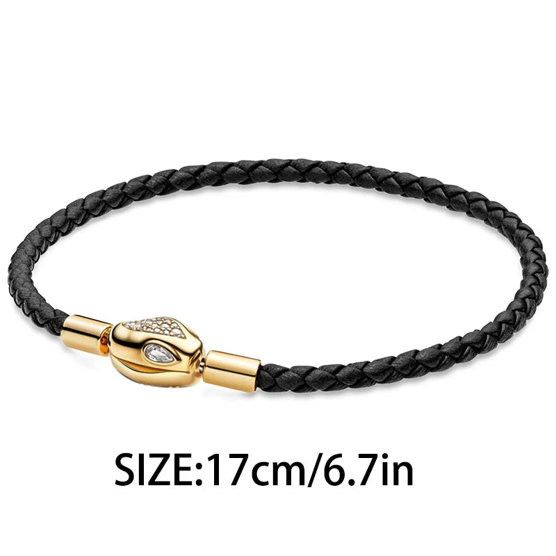 925 Silver Valentine's Day Snake Year Series Pendant Suitable for 925 Sterling Silver Original Women's Bracelet DIY Jewelry Gift - Lootquake