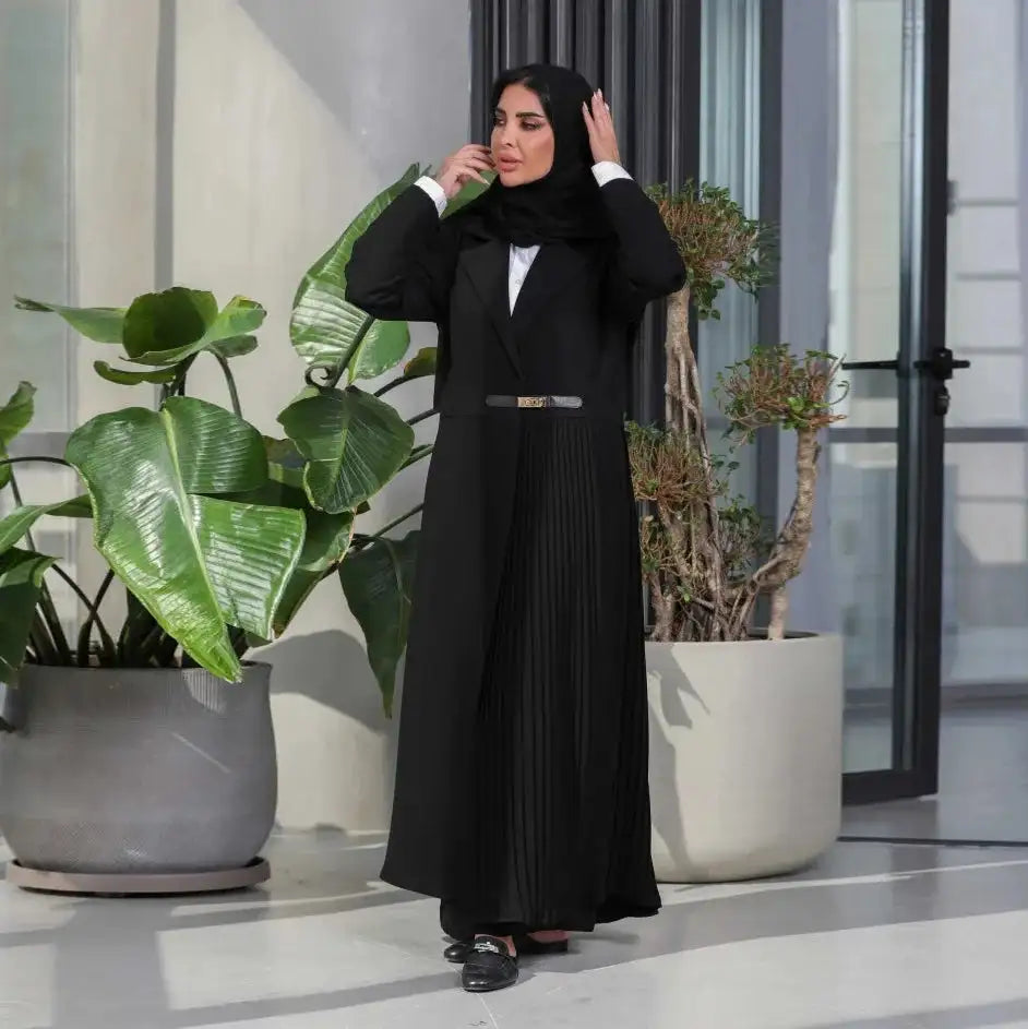 Eid Muslim Party Abaya for Women Ramadan Cardigan Pleated Long Dress Morocco Kaftan Vestidos Largos Dubai Robe Jalabiya 2024 - Lootquake